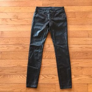 BLANK NYC Leather Cropped Skinny Pant